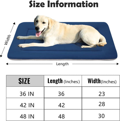 Dog Bed Large Crate Mat 42 in Non-Slip Washable Soft Mattress Kennel Pads