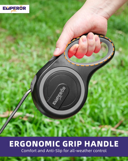 Correa Retráctil Para Perros Grandes De 16 Pies - Hasta 110 Libras, Correa Para Perros Grandes De Alta Resistencia Retráctil De 16 Pies - Gris - GY16-50